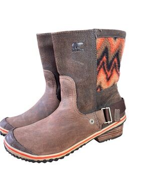Sorel Slimshortie Casual Boots – Women’s Sz 8 (EU 39) Tobacco/Bonfire